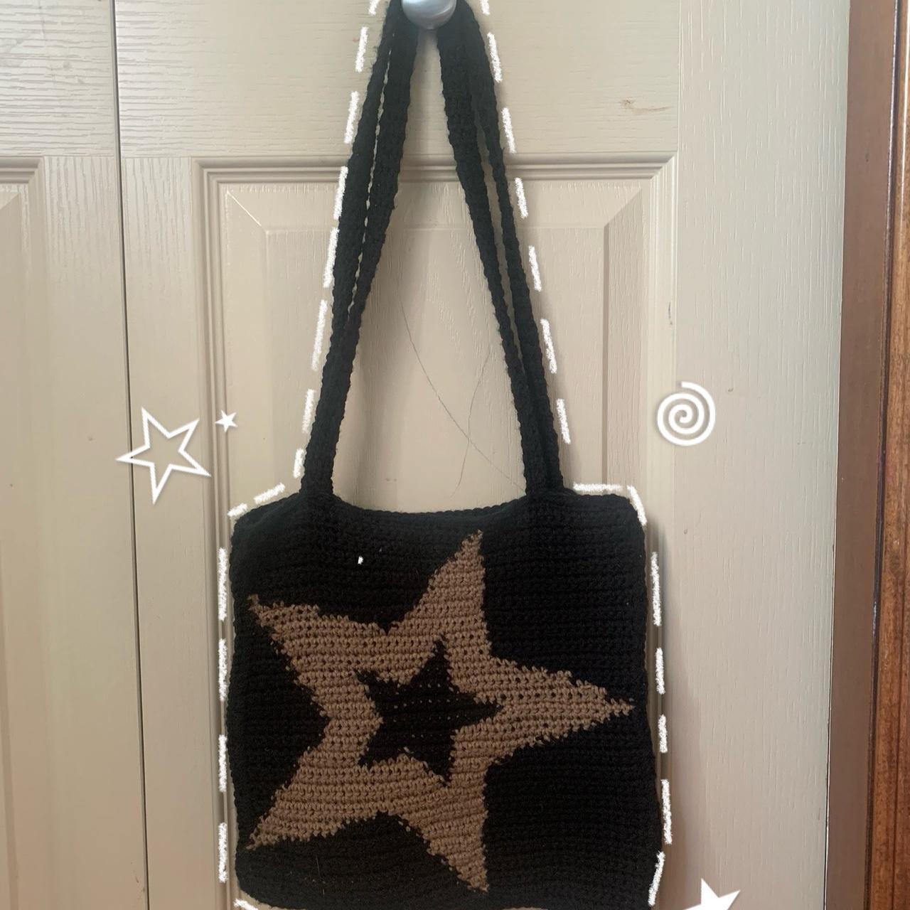 Handmade Crochet Star Tote Bag