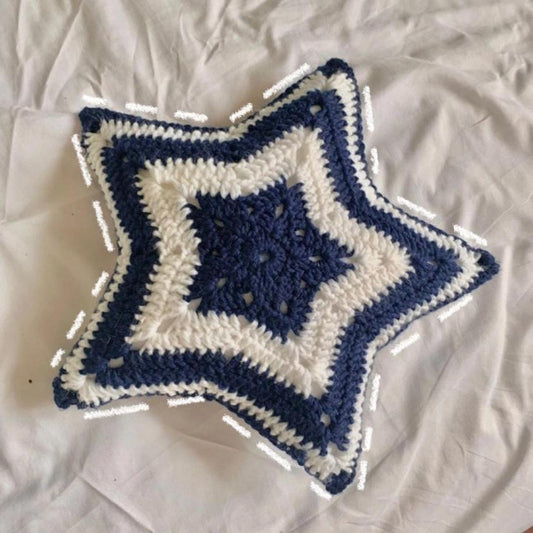 Handmade Crochet Star Pillow